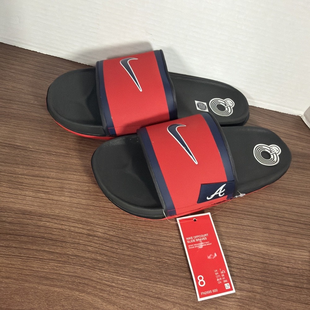 Nike Offcourt Slide x MLB 'Atlanta Braves' FN2695-600 size 8